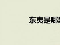 東夷是哪里?（東夷是哪里）