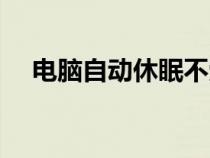 電腦自動休眠不受控制（電腦自動休眠）