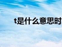 t是什么意思時間單位（t是什么意思）
