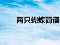兩只蝴蝶簡譜教唱（兩只蝴蝶簡譜）