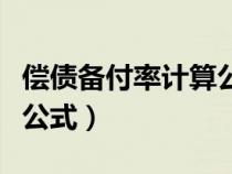 償債備付率計算公式是什么（償債備付率計算公式）