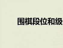 圍棋段位和級位的區(qū)別(圍棋段位) 圍棋段位和級位的區(qū)別(圍棋段位)
