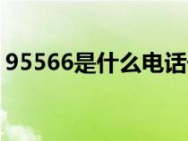 95566是什么電話號(hào)碼（95566是什么電話）