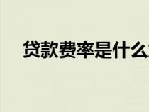 貸款費(fèi)率是什么意思（費(fèi)率是什么意思）