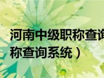 河南中級職稱查詢系統(tǒng)官方網(wǎng)站（河南中級職稱查詢系統(tǒng)）