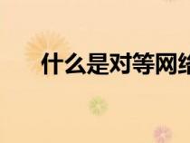 什么是對(duì)等網(wǎng)絡(luò)結(jié)構(gòu)（什么是對(duì)等網(wǎng)）