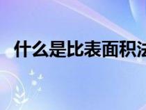 什么是比表面積法（比表面積是什么意思）