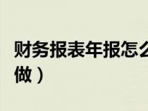 財務(wù)報表年報怎么做分析（財務(wù)報表年報怎么做）