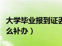 大學(xué)畢業(yè)報(bào)到證丟了怎么補(bǔ)辦（報(bào)到證丟了怎么補(bǔ)辦）