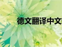 德文翻譯中文轉(zhuǎn)換（德文翻譯中文）