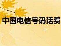 中國(guó)電信號(hào)碼話(huà)費(fèi)查詢(xún)（電信號(hào)碼話(huà)費(fèi)查詢(xún)）
