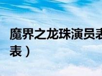 魔界之龍珠演員表名單全部（魔界之龍珠演員表）