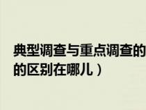 典型調(diào)查與重點(diǎn)調(diào)查的區(qū)別在哪兒呢(典型調(diào)查與重點(diǎn)調(diào)查的區(qū)別在哪兒) 典型調(diào)查與重點(diǎn)調(diào)查的區(qū)別在哪兒呢(典型調(diào)查與重點(diǎn)調(diào)查的區(qū)別在哪兒)