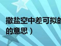 撒鹽空中差可擬的意思拼音（撒鹽空中差可擬的意思）