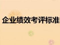 企業(yè)績效考評標(biāo)準(zhǔn)（企業(yè)績效考核管理制度）