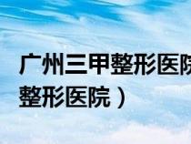 廣州三甲整形醫(yī)院排名前三的（廣州公立三甲整形醫(yī)院）