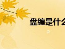 盤纏是什么東西圖片(盤纏) 盤纏是什么東西圖片(盤纏)