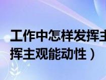 工作中怎樣發(fā)揮主觀能動(dòng)性(如何在工作中發(fā)揮主觀能動(dòng)性) 工作中怎樣發(fā)揮主觀能動(dòng)性(如何在工作中發(fā)揮主觀能動(dòng)性)