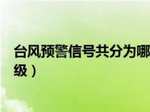 臺風預警信號共分為哪四個等級（臺風預警信號分為幾個等級）