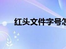 紅頭文件字號怎么寫（紅頭文件字號）