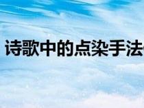 詩歌中的點(diǎn)染手法例子（詩歌中的點(diǎn)染手法）