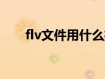 flv文件用什么播放器打開（flv文件）