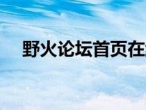 野火論壇首頁在線觀看（野火論壇首頁）