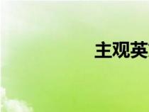 主觀英文（主管英文）
