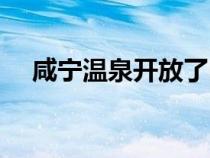 咸寧溫泉開放了嗎（咸寧溫泉攻略冬季）