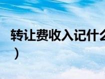 轉(zhuǎn)讓費收入記什么科目（轉(zhuǎn)讓費計入什么科目）