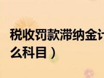 稅收罰款滯納金計入什么科目（滯納金計入什么科目）