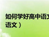 如何學(xué)好高中語文作文600字（如何學(xué)好高中語文）