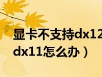 顯卡不支持dx12能裝win11嗎（顯卡不支持dx11怎么辦）