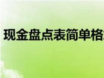 現(xiàn)金盤點表簡單格式（庫存現(xiàn)金盤點表模板）