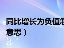 同比增長為負(fù)值怎么計算（同比負(fù)增長是什么意思）