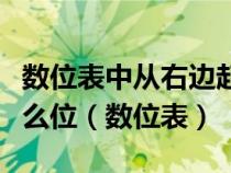 數位表中從右邊起第一位是什么位第二位是什么位（數位表）