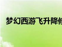 夢幻西游飛升降修煉（夢幻西游飛升降修）
