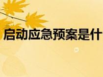 啟動(dòng)應(yīng)急預(yù)案是什么意思（預(yù)案是什么意思）
