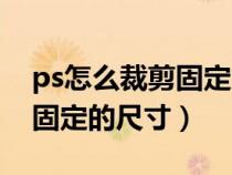 ps怎么裁剪固定大小圖片尺寸（ps裁剪圖片固定的尺寸）