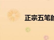 正宗五筆的拼音（正宗五筆）