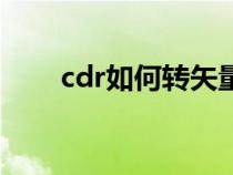 cdr如何轉(zhuǎn)矢量圖（cdr圖片轉(zhuǎn)矢量）
