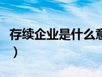 存續(xù)企業(yè)是什么意思呢（存續(xù)企業(yè)是什么意思）