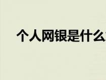 個(gè)人網(wǎng)銀是什么意思(網(wǎng)銀是什么意思) 個(gè)人網(wǎng)銀是什么意思(網(wǎng)銀是什么意思)