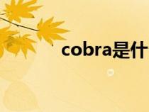 cobra是什么意思?。╟obra）
