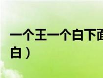 一個王一個白下面一個石念什么（一個王一個白）