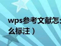 wps參考文獻(xiàn)怎么標(biāo)注[1]（wps參考文獻(xiàn)怎么標(biāo)注）