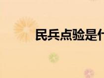 民兵點驗是什么意思（民兵點驗）