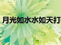 月光如水水如天打一數(shù)字（月光如水水如天）
