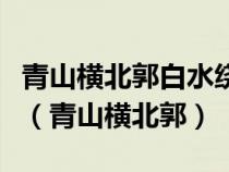 青山橫北郭白水繞東城描繪了一幅怎樣的畫面（青山橫北郭）