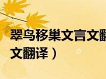 翠鳥(niǎo)移巢文言文翻譯停頓劃分（翠鳥(niǎo)移巢文言文翻譯）